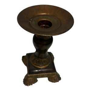 Pillar Candle Stand/Holder in Brown/Tan